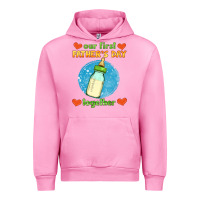 Fuchsia Pink our first father's day together and baby bottle Urban Hoodie - HRA Design Shop