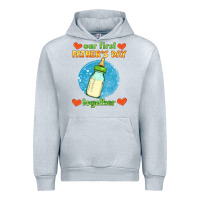 Heather Grey our first father's day together and baby bottle Urban Hoodie - HRA Design Shop
