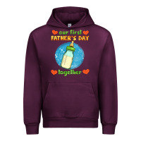 Mauve Wine our first father's day together and baby bottle Urban Hoodie - HRA Design Shop