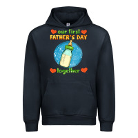 Navy our first father's day together and baby bottle Urban Hoodie - HRA Design Shop