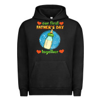 Pigment Black our first father's day together and baby bottle Urban Hoodie - HRA Design Shop