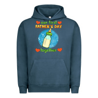 Pigment Midnight Navy our first father's day together and baby bottle Urban Hoodie - HRA Design Shop