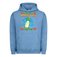Pigment Pebble Blue our first father's day together and baby bottle Urban Hoodie - HRA Design Shop