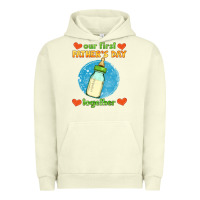 Pigment Pistachio our first father's day together and baby bottle Urban Hoodie - HRA Design Shop