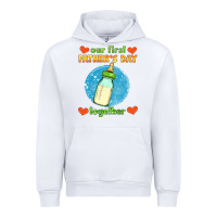 White our first father's day together and baby bottle Urban Hoodie - HRA Design Shop