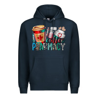 Navy coffee pharmacy Premium Hoodie - RacoonDesign