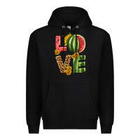 Black love watermelon Premium Hoodie - HRA Design Shop