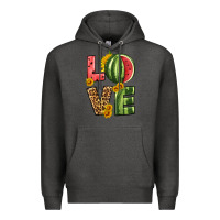 Charcoal Heather love watermelon Premium Hoodie - HRA Design Shop