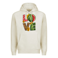Oatmeal Heather love watermelon Premium Hoodie - HRA Design Shop