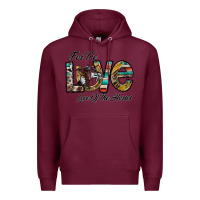 Burgundy for the love love of the horses Premium Hoodie - CowhideDigitalArt
