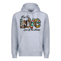 Heather Grey for the love love of the horses Premium Hoodie - CowhideDigitalArt