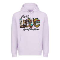 Lilac for the love love of the horses Premium Hoodie - CowhideDigitalArt