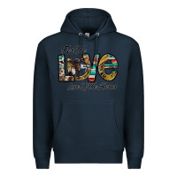 Navy for the love love of the horses Premium Hoodie - CowhideDigitalArt