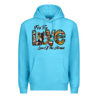 Ocean Blue for the love love of the horses Premium Hoodie - CowhideDigitalArt