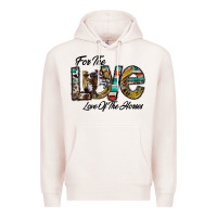 Pale Pink for the love love of the horses Premium Hoodie - CowhideDigitalArt