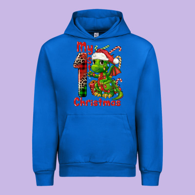 My First Christmas Dragon Urban Hoodie Designed By Fadigitalartstudio