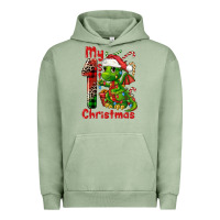 Pigment Oil Green my first christmas dragon Urban Hoodie - FaDigitalArtStudio