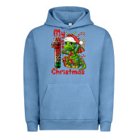 Pigment Pebble Blue my first christmas dragon Urban Hoodie - FaDigitalArtStudio