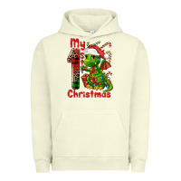 Pigment Pistachio my first christmas dragon Urban Hoodie - FaDigitalArtStudio