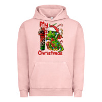 Pigment Salmon my first christmas dragon Urban Hoodie - FaDigitalArtStudio
