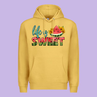 Life Is Sweet Premium Hoodie Designed By Hra Design Shop