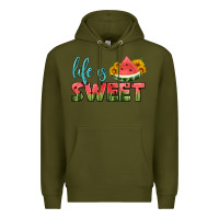 Army Green life is sweet Premium Hoodie - HRA Design Shop