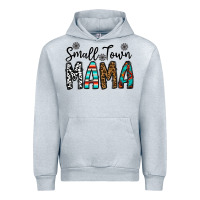 Heather Grey small town mama Urban Hoodie - CowhideDigitalArt