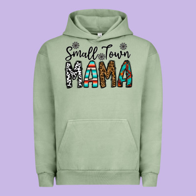 Small Town Mama Urban Hoodie Designed By Cowhidedigitalart