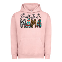 Pigment Salmon small town mama Urban Hoodie - CowhideDigitalArt
