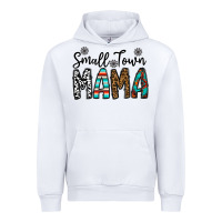White small town mama Urban Hoodie - CowhideDigitalArt