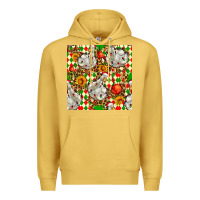 Antique Gold christmas leopard duck Premium Hoodie - FaDigitalArtStudio