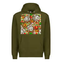 Army Green christmas leopard duck Premium Hoodie - FaDigitalArtStudio