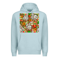 Blue Mist christmas leopard duck Premium Hoodie - FaDigitalArtStudio