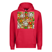Cardinal christmas leopard duck Premium Hoodie - FaDigitalArtStudio