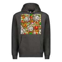 Charcoal Heather christmas leopard duck Premium Hoodie - FaDigitalArtStudio