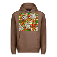 Chestnut christmas leopard duck Premium Hoodie - FaDigitalArtStudio