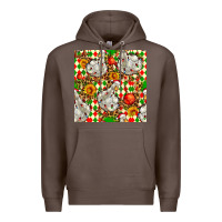 Coffee christmas leopard duck Premium Hoodie - FaDigitalArtStudio