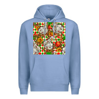 Colony Blue christmas leopard duck Premium Hoodie - FaDigitalArtStudio