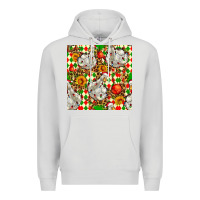 Dove Grey christmas leopard duck Premium Hoodie - FaDigitalArtStudio