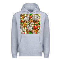 Heather Grey christmas leopard duck Premium Hoodie - FaDigitalArtStudio