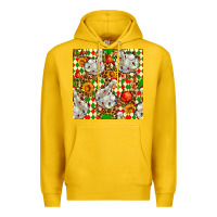 Lemon christmas leopard duck Premium Hoodie - FaDigitalArtStudio