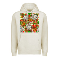 Oatmeal Heather christmas leopard duck Premium Hoodie - FaDigitalArtStudio