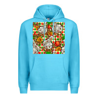 Ocean Blue christmas leopard duck Premium Hoodie - FaDigitalArtStudio