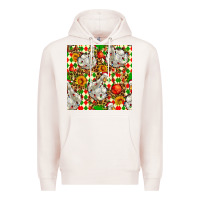 Pale Pink christmas leopard duck Premium Hoodie - FaDigitalArtStudio