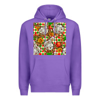 Purple christmas leopard duck Premium Hoodie - FaDigitalArtStudio