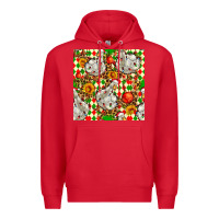 Red christmas leopard duck Premium Hoodie - FaDigitalArtStudio