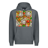 Rock christmas leopard duck Premium Hoodie - FaDigitalArtStudio