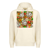 Sandshell christmas leopard duck Premium Hoodie - FaDigitalArtStudio