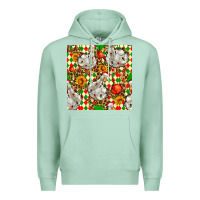 Seafoam christmas leopard duck Premium Hoodie - FaDigitalArtStudio