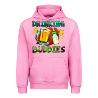 Fuchsia Pink drinking buddies with baby bottle and beer Urban Hoodie - HRA Design Shop
